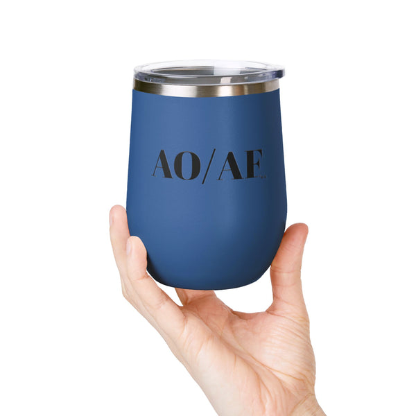 Wine Tumbler, 12oz - AO/AF - Color Options