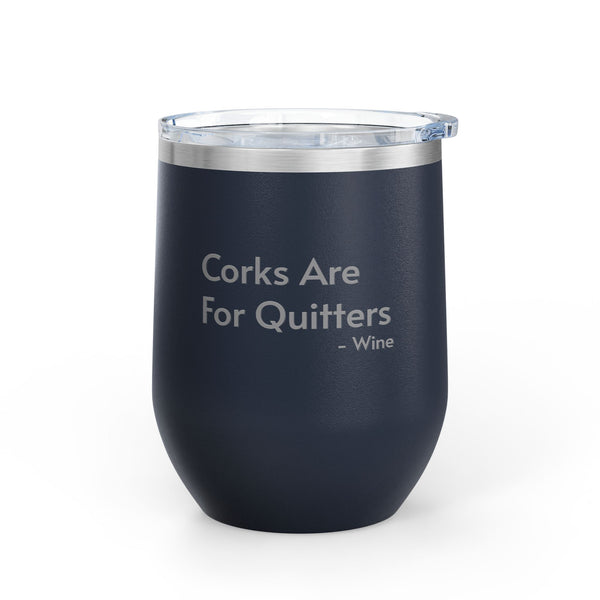 Wine Tumbler, 12oz - Corks/Quitters