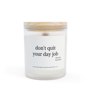 Frosted Glass Candle, 11oz - Day Job