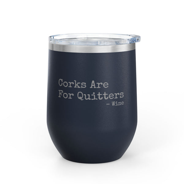 Wine Tumbler, 12oz - Corks/Quitters