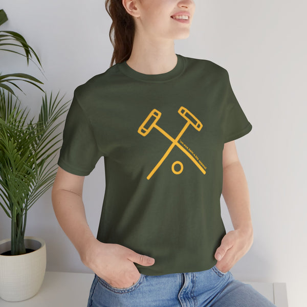 Unisex Jersey Short Sleeve Tee - Gold Polo Sticks