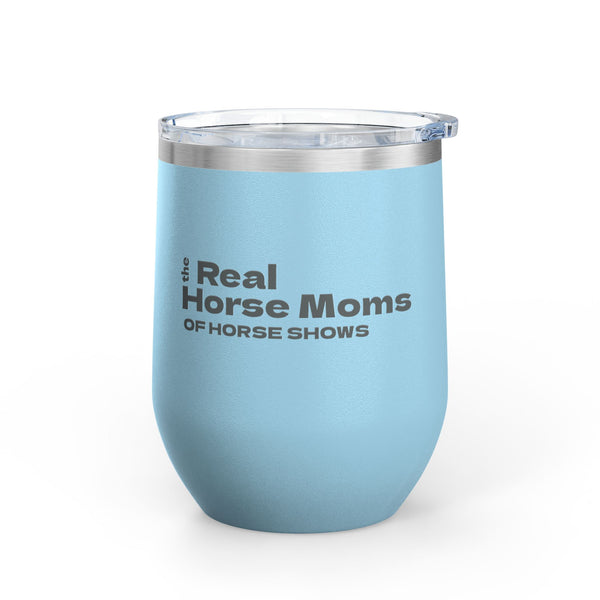Wine Tumbler, 12oz - Real Horse Moms - Pastels