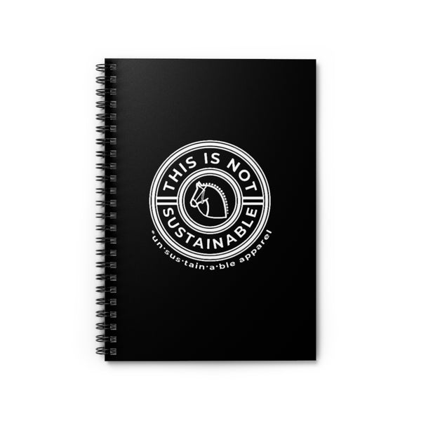 Spiral Notebook - Ruled Line - This Is Not Sustainable - Logo