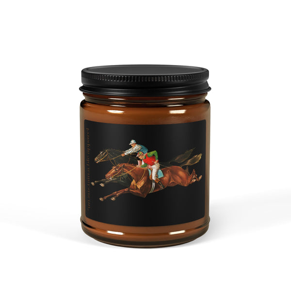 Scented Soy Candle ( Amber Jar) - 9 oz. - The Race Is On