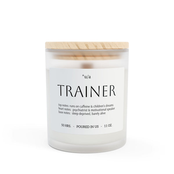 Frosted Glass Candle, 11oz - Trainer