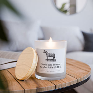 Frosted Glass Candle, 11oz - Sweater Weather