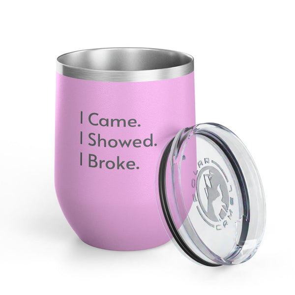 Wine Tumbler, 12oz - Showed/Broke - Pastels