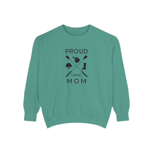 Unisex Garment-Dyed Sweatshirt - Proud Mom - Crops