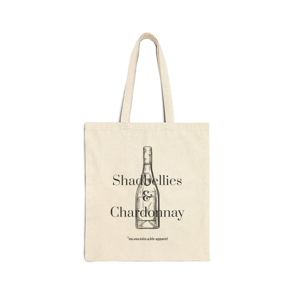 Cotton Canvas Tote Bag - Shadbellys & Chardonnay - Natural - Printed On Both Sides