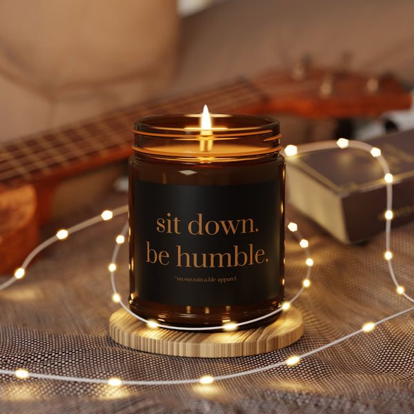 Scented Soy Candle ( Amber Jar) - 9 0z. - Sit Down
