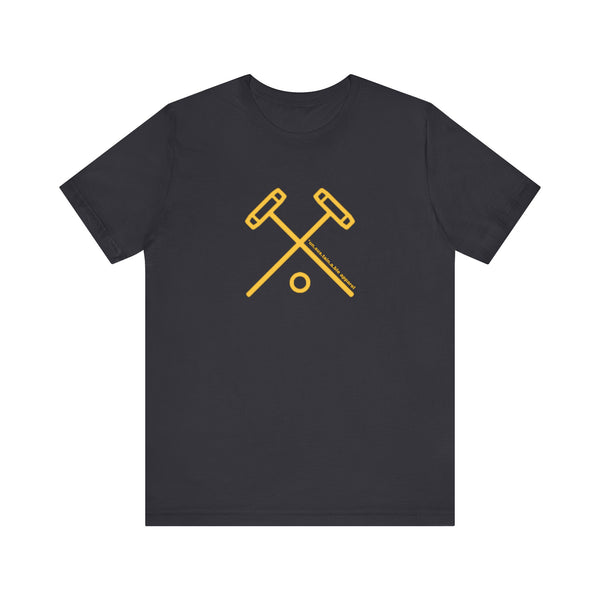 Unisex Jersey Short Sleeve Tee - Gold Polo Sticks