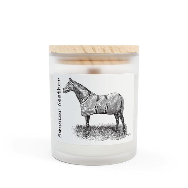 Frosted Glass Candle, 11oz - Sweater Weather