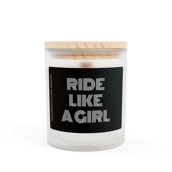 Frosted Glass Candle, 11oz - Ride Like A Girl