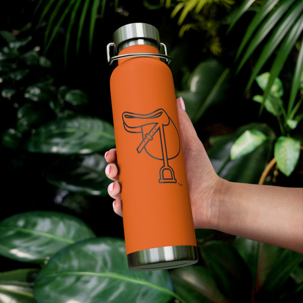 Copper Vacuum Insulated Bottle, 22oz - Saddle Silhouette