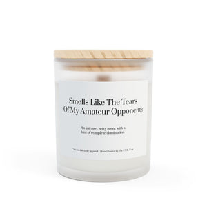 Frosted Glass Candle, 11oz - Amateur Opponents