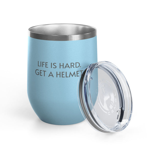 Wine Tumbler, 12oz - Life Is Hard - Pastels
