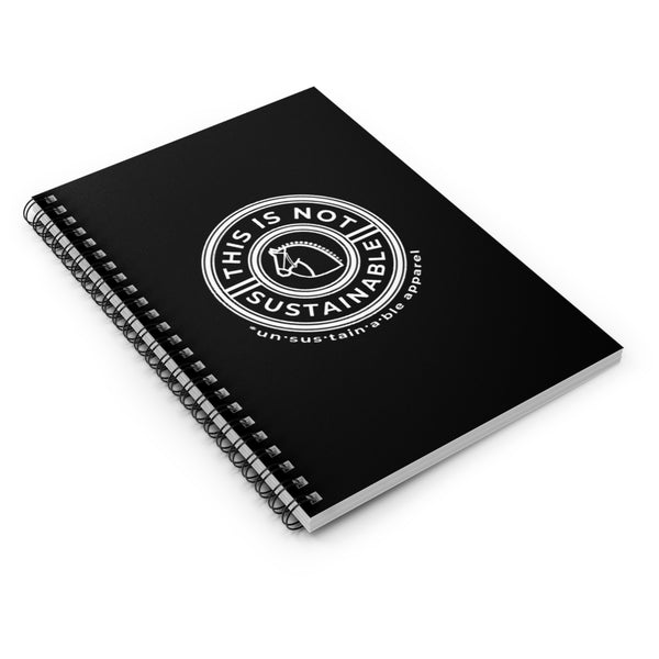 Spiral Notebook - Ruled Line - This Is Not Sustainable - Logo