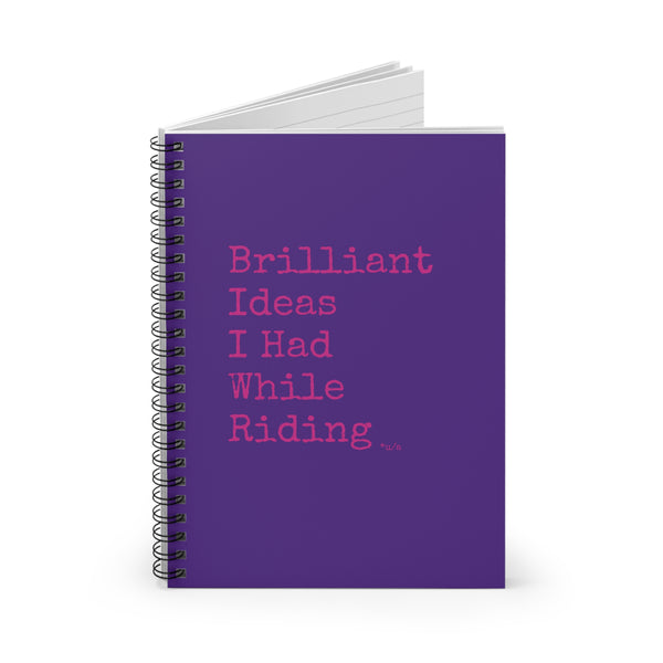 Spiral Notebook - Ruled Line - Brilliant Ideas - Purple