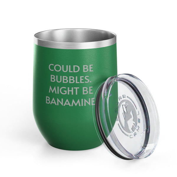 Wine Tumbler, 12oz - Bubbles/Banamine