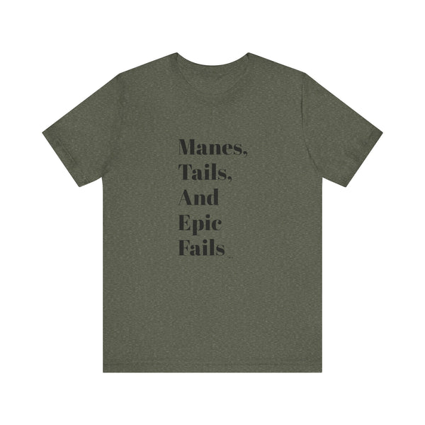 Unisex Jersey Short Sleeve Tee - Manes, Tails