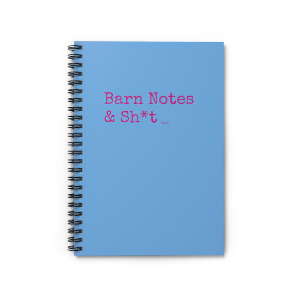 Spiral Notebook - Ruled Lined - Barn Notes - Lt. Blue