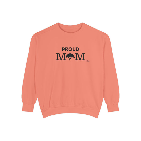 Premium Unisex Garment-Dyed Sweatshirt - Proud Mom - Helmet