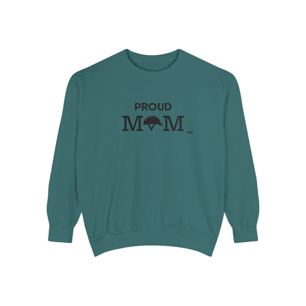 Premium Unisex Garment-Dyed Sweatshirt - Proud Mom - Helmet