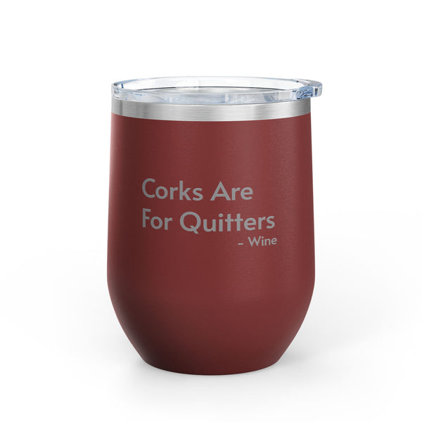 Wine Tumbler, 12oz - Corks/Quitters