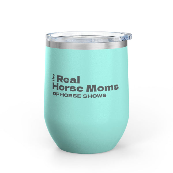 Wine Tumbler, 12oz - Real Horse Moms - Pastels