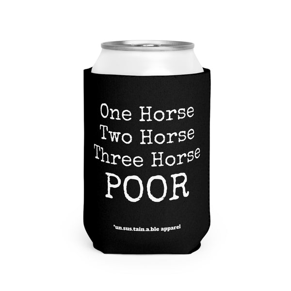 Can Cooler Sleeve - PRINTED ON BOTH SIDES - One Horse/Two Horse