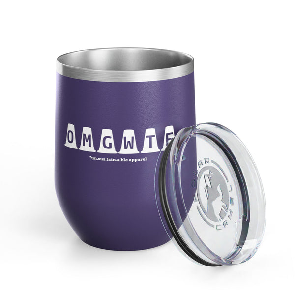 Wine Tumbler, 12oz - OMGWTF - Color Options