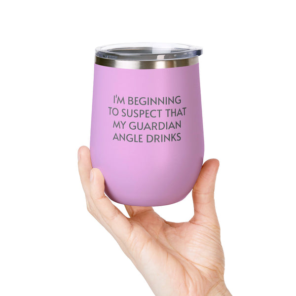 Wine Tumbler, 12oz - Guardian Angel