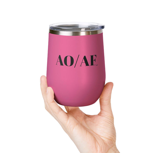 Wine Tumbler, 12oz - AO/AF - Color Options