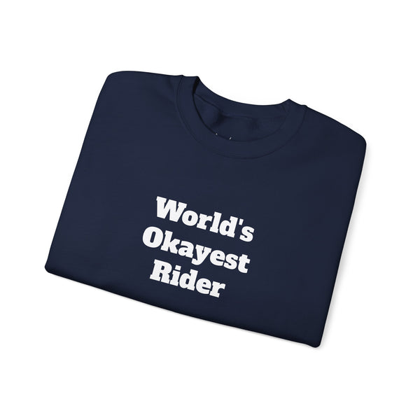 Unisex Heavy Blend™ Crewneck Sweatshirt - World's Okayest Rider