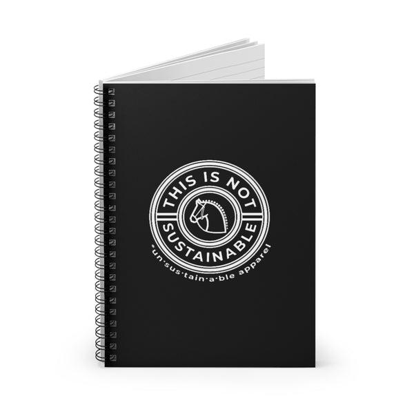 Spiral Notebook - Ruled Line - This Is Not Sustainable - Logo