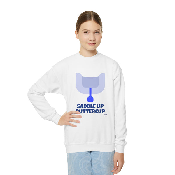 Youth Crewneck Sweatshirt - Saddle Up Buttercup