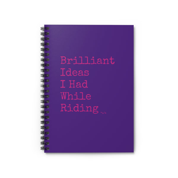 Spiral Notebook - Ruled Line - Brilliant Ideas - Purple