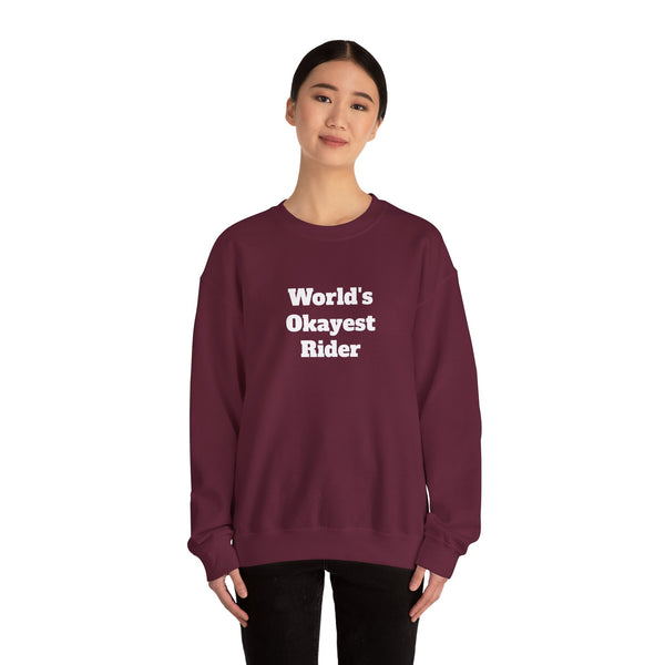 Unisex Heavy Blend™ Crewneck Sweatshirt - World's Okayest Rider