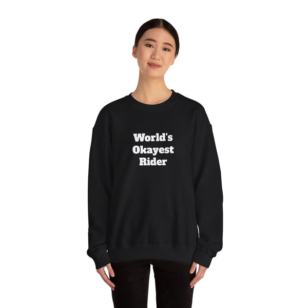 Unisex Heavy Blend™ Crewneck Sweatshirt - World's Okayest Rider