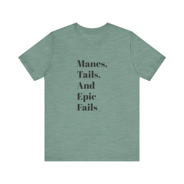 Unisex Jersey Short Sleeve Tee - Manes, Tails