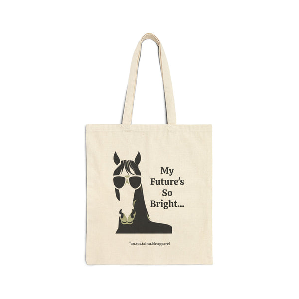 Cotton Canvas Tote Bag - My Future's So Bright - Natural - Printed On Both Sides