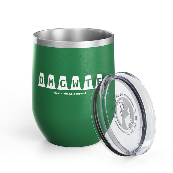 Wine Tumbler, 12oz - OMGWTF - Color Options