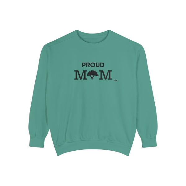 Premium Unisex Garment-Dyed Sweatshirt - Proud Mom - Helmet