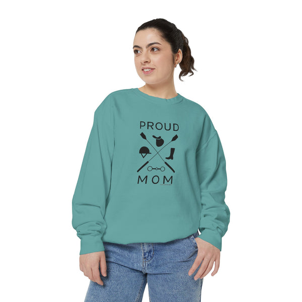 Unisex Garment-Dyed Sweatshirt - Proud Mom - Crops