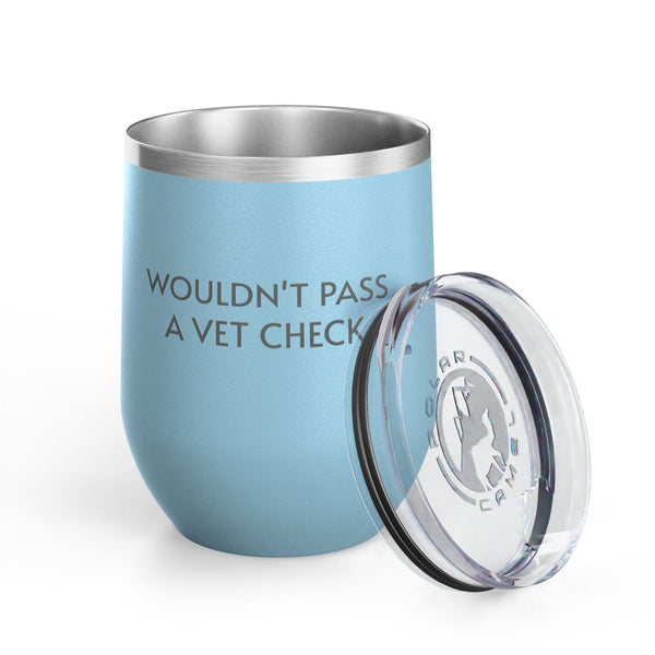 Wine Tumbler, 12oz - Vet Check - Pastels