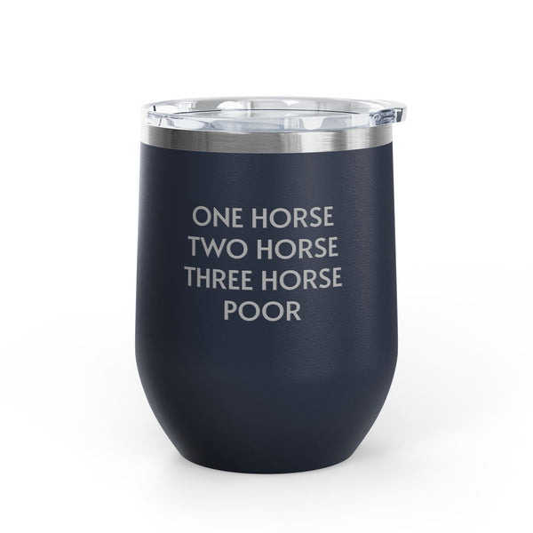 Wine Tumbler, 12oz - One Horse/Two Horse