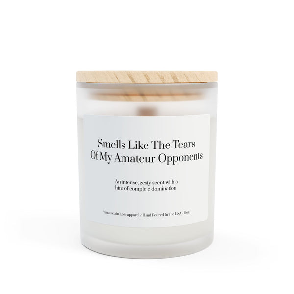 Frosted Glass Candle, 11oz - Amateur Opponents