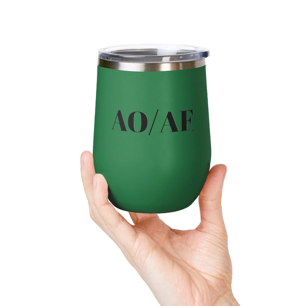 Wine Tumbler, 12oz - AO/AF - Color Options