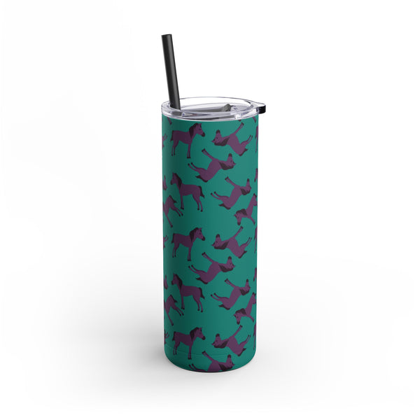 Maars Maker Skinny Matte Tumbler, 20oz - Purple Ponies