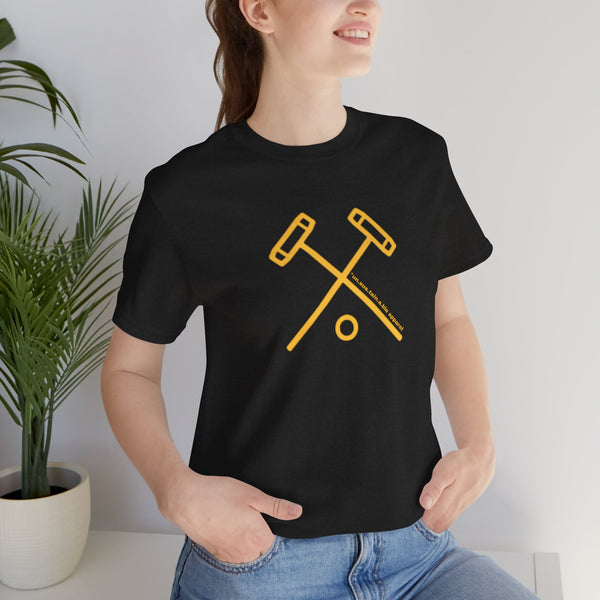 Unisex Jersey Short Sleeve Tee - Gold Polo Sticks